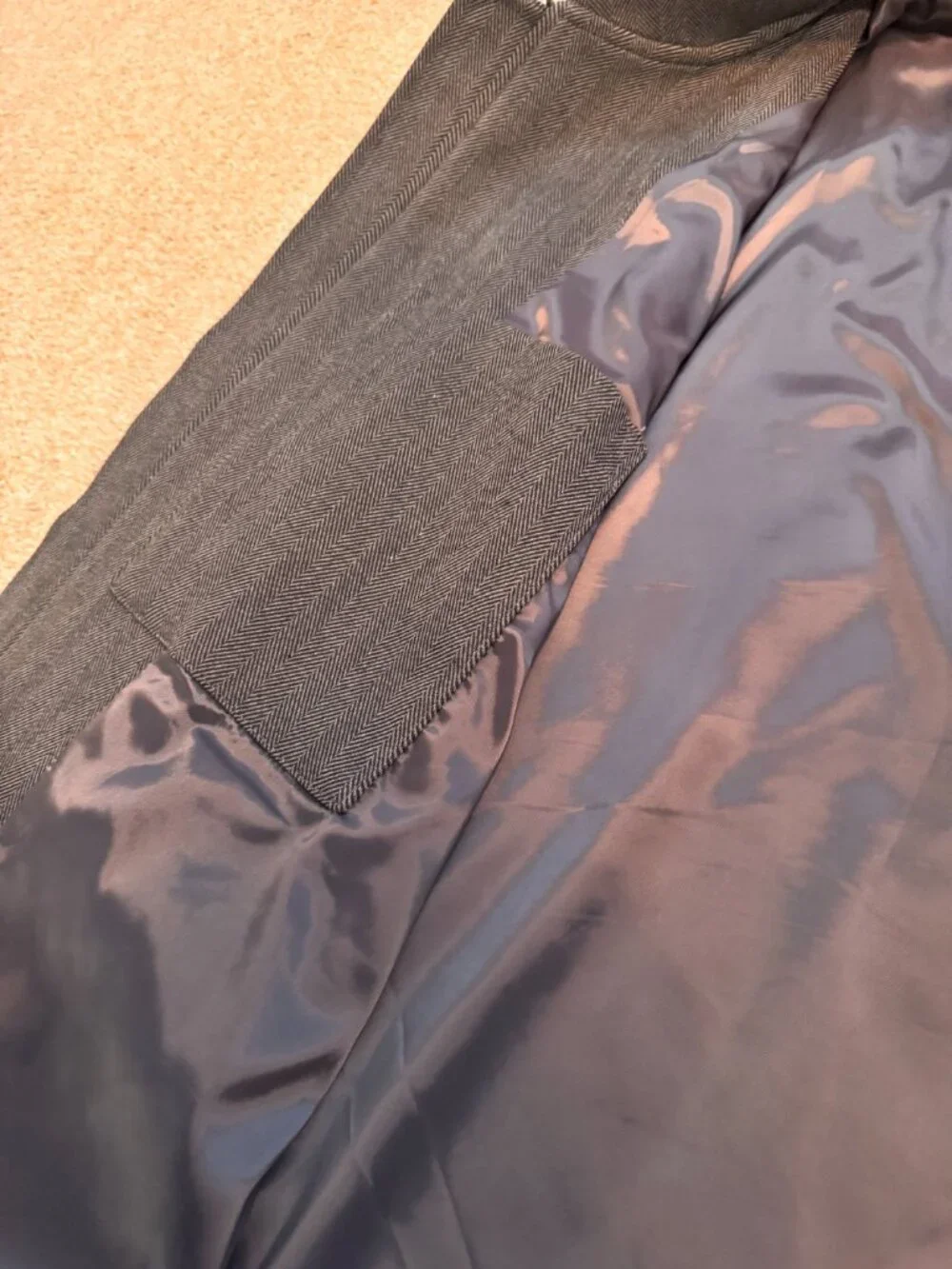 Les Deux Como Herringbone Bomber Jacket Grey XXL $259